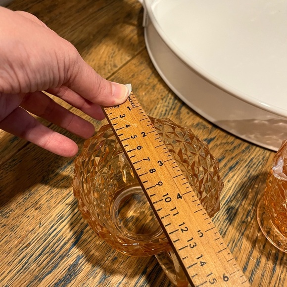 🩷 Beautiful vintage pink depression glass cream and sugar set - Picture 9 of 10
